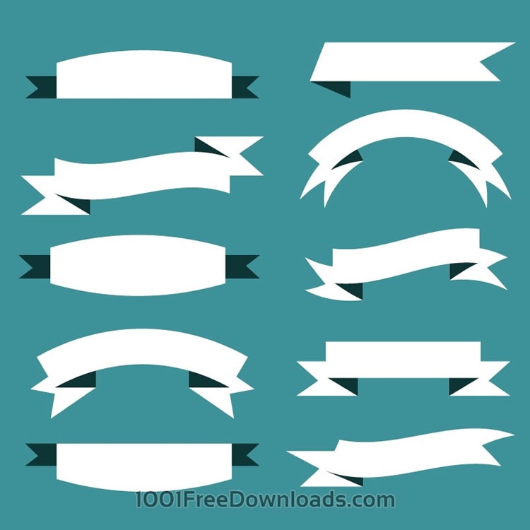 Vector set of ribbons